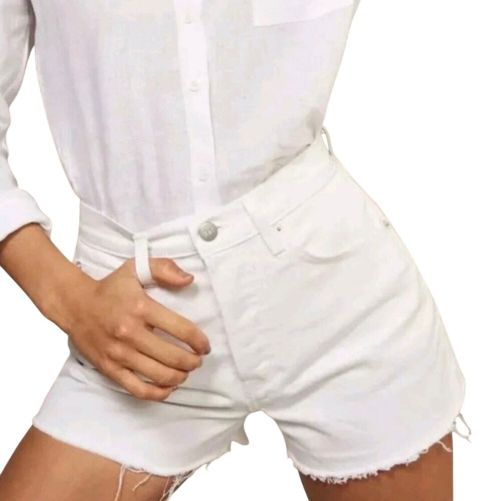 Reformation Dixie High Rise White Jean Shorts Size 31